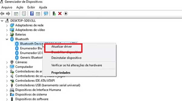 ATUALIZAR DRIVER BLUETOOTH WINDOWS 10