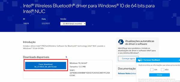 BOTAO FAZER DOWNLAD DRIVER BLUETOOTH