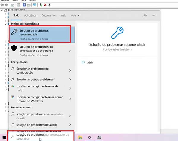 BUSCA DE SOLUCIONADOR DE PROBLEMAS WINDOWS 10