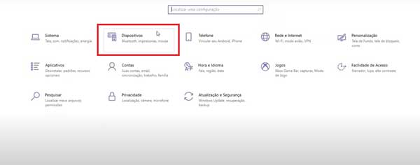 DISPOSITIVOS CONFIGURACOES DE COMPUTADOR NOTEBOOK