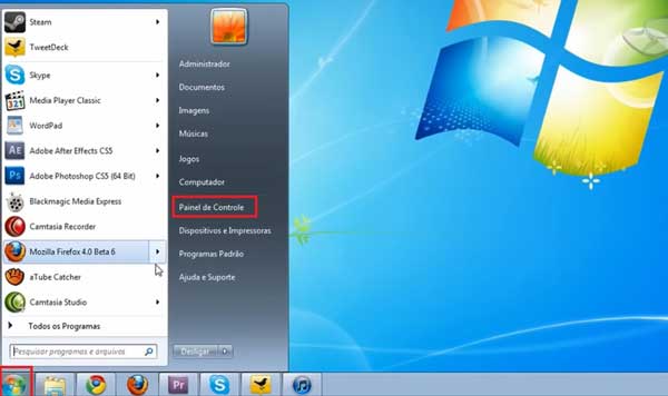 PAINEL DE CONTROLE WINDOWS 7