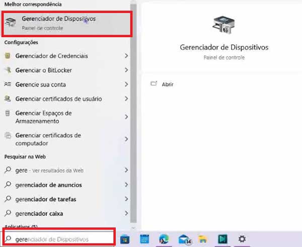 PESQUISAR O GERENCIADOR DE DISPOSITIVOS DRIVER BLUETOOTH