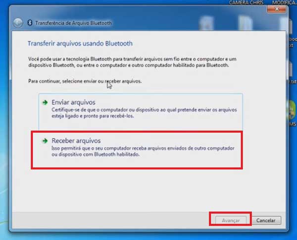 RECEBER ARQUIVOS BLUETOOTH WINDOWS 7