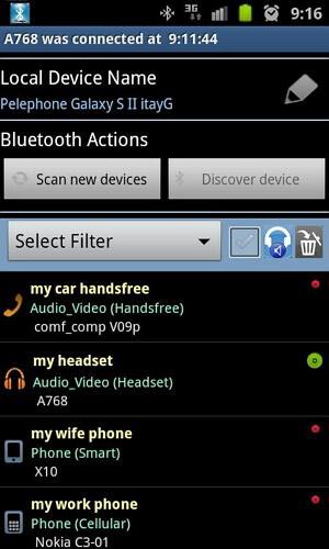 administrador bluetooth ICS android