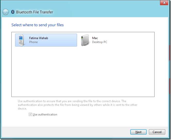 dispositivo bluetooth no Windows 8