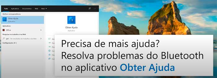 obter ajuda solucionar problemas do bluetooth